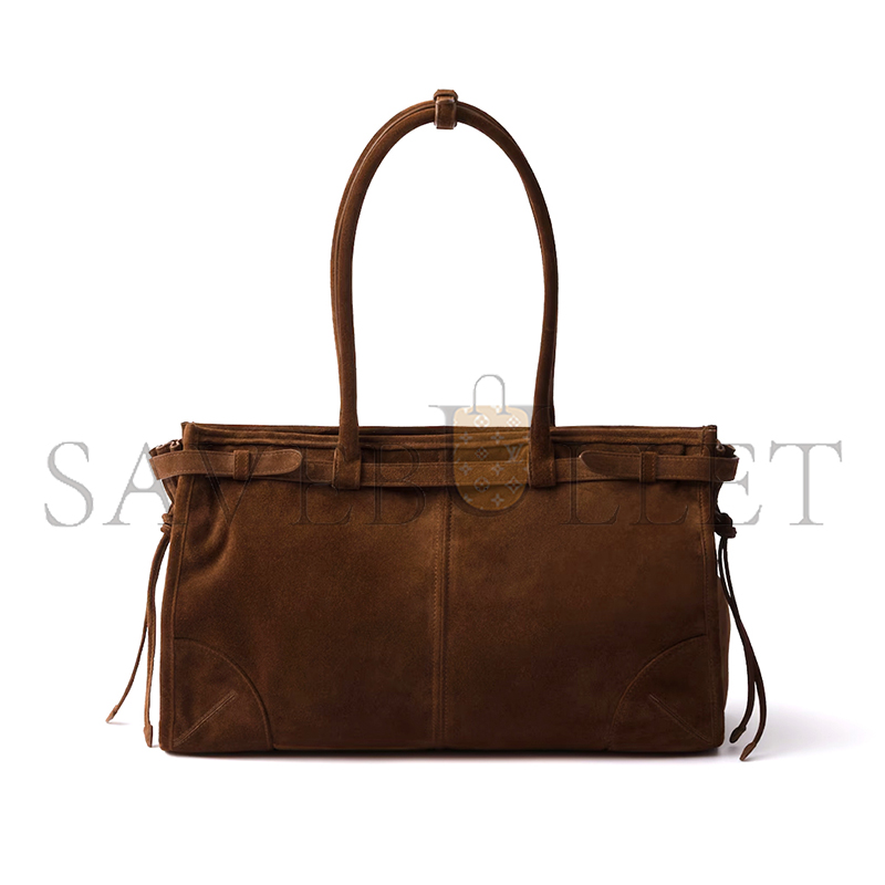 PRADA BONNIE LARGE SUEDE HANDBAG 1BA433 (38*24*12cm) PRADA BONNIE LARGE SUEDE HANDBAG 1BA433 (38*24*12cm)